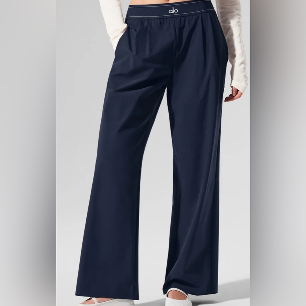 ALO Yoga Dark Blue Wide-Leg Pants